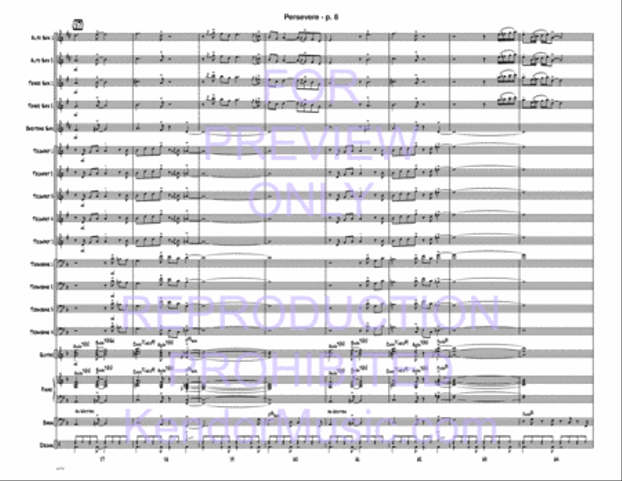 Persevere (Full Score) Jazz Ensemble scores gallery preview page 9