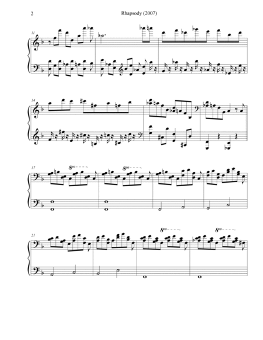 Rhapsody (2007) Rhapsody (2007) Piano Solo scores gallery preview page 2