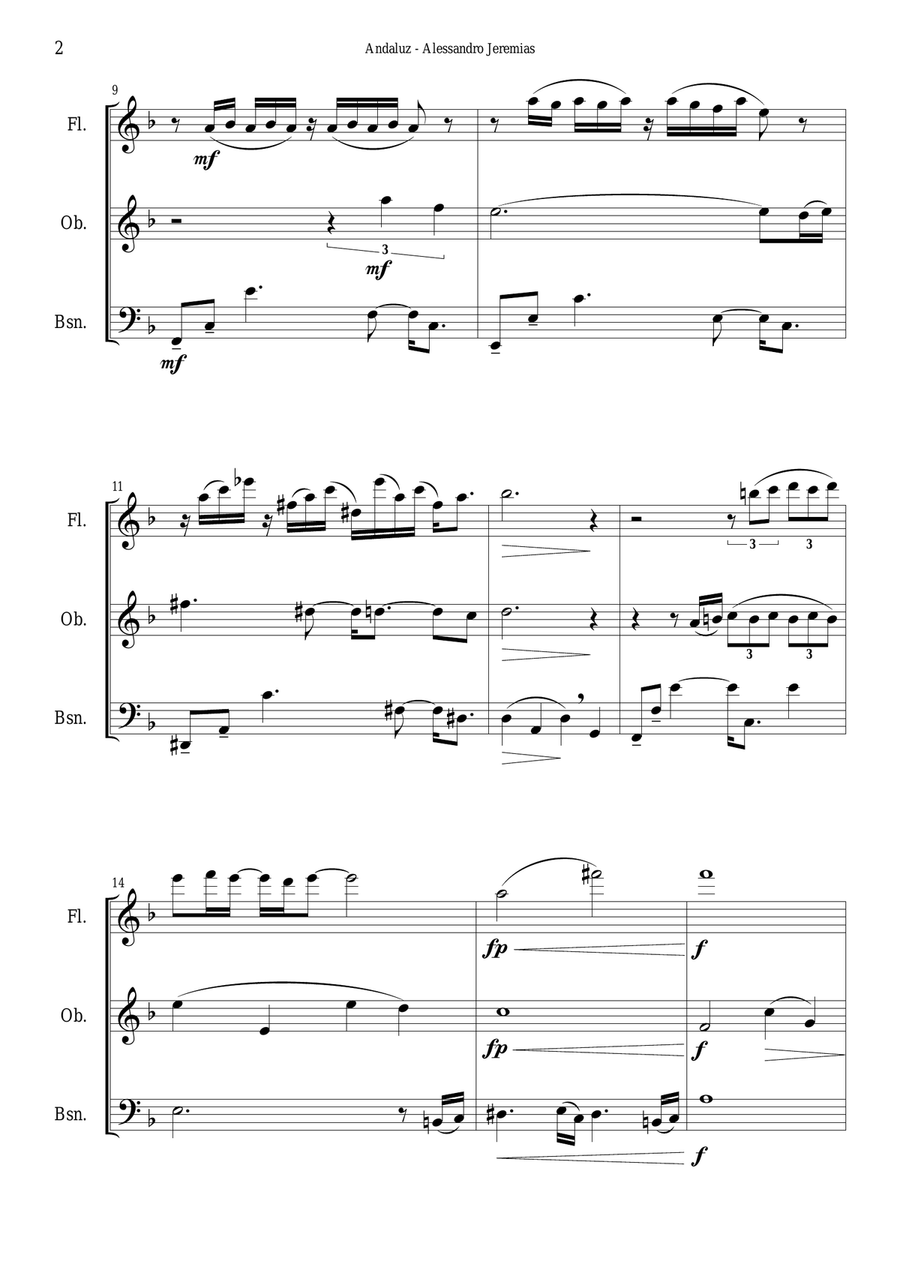 Andaluz Woodwind Trio scores gallery preview page 3