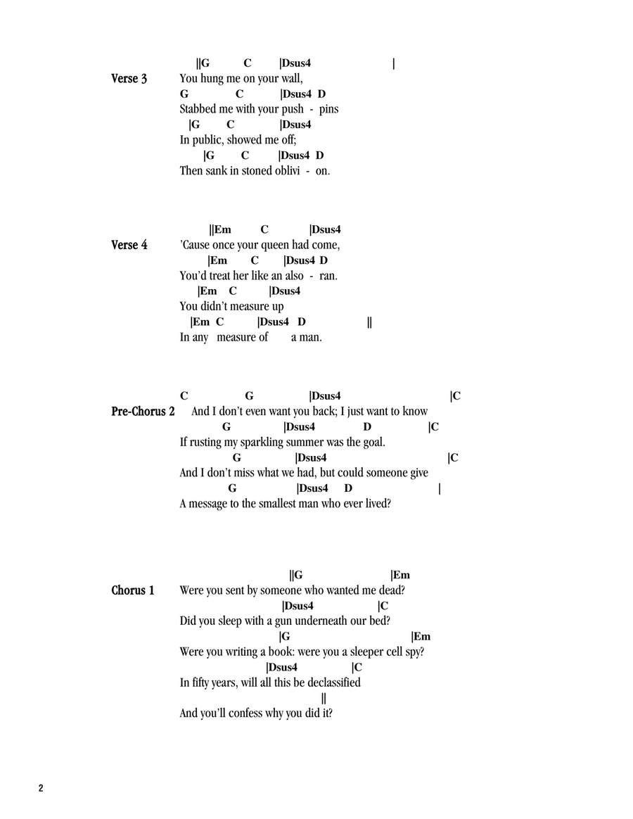 The Smallest Man Who Ever Lived Acoustic Guitar scores gallery preview page 2