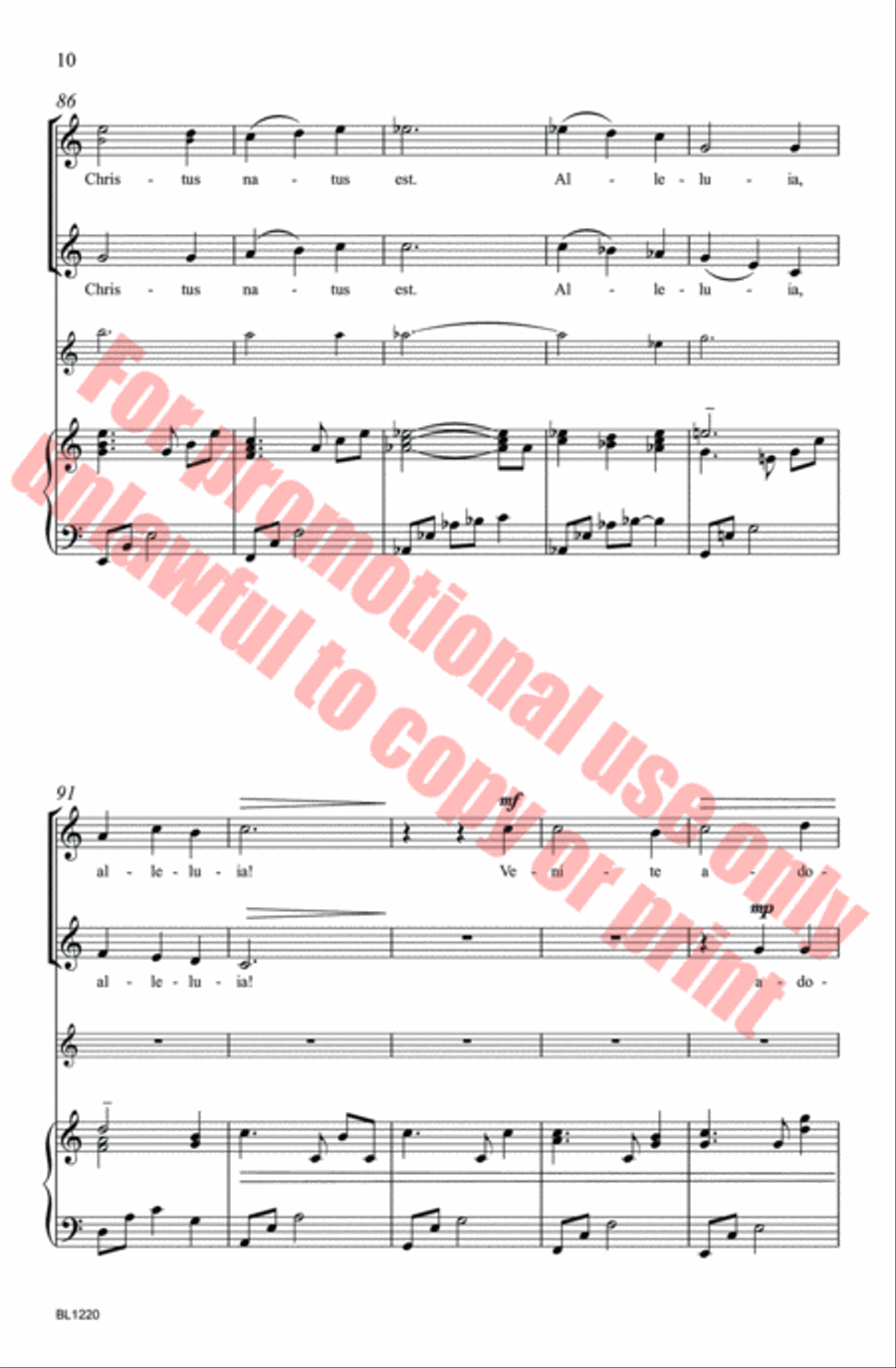 Hodie Christus Natus Est Choir scores gallery preview page 10