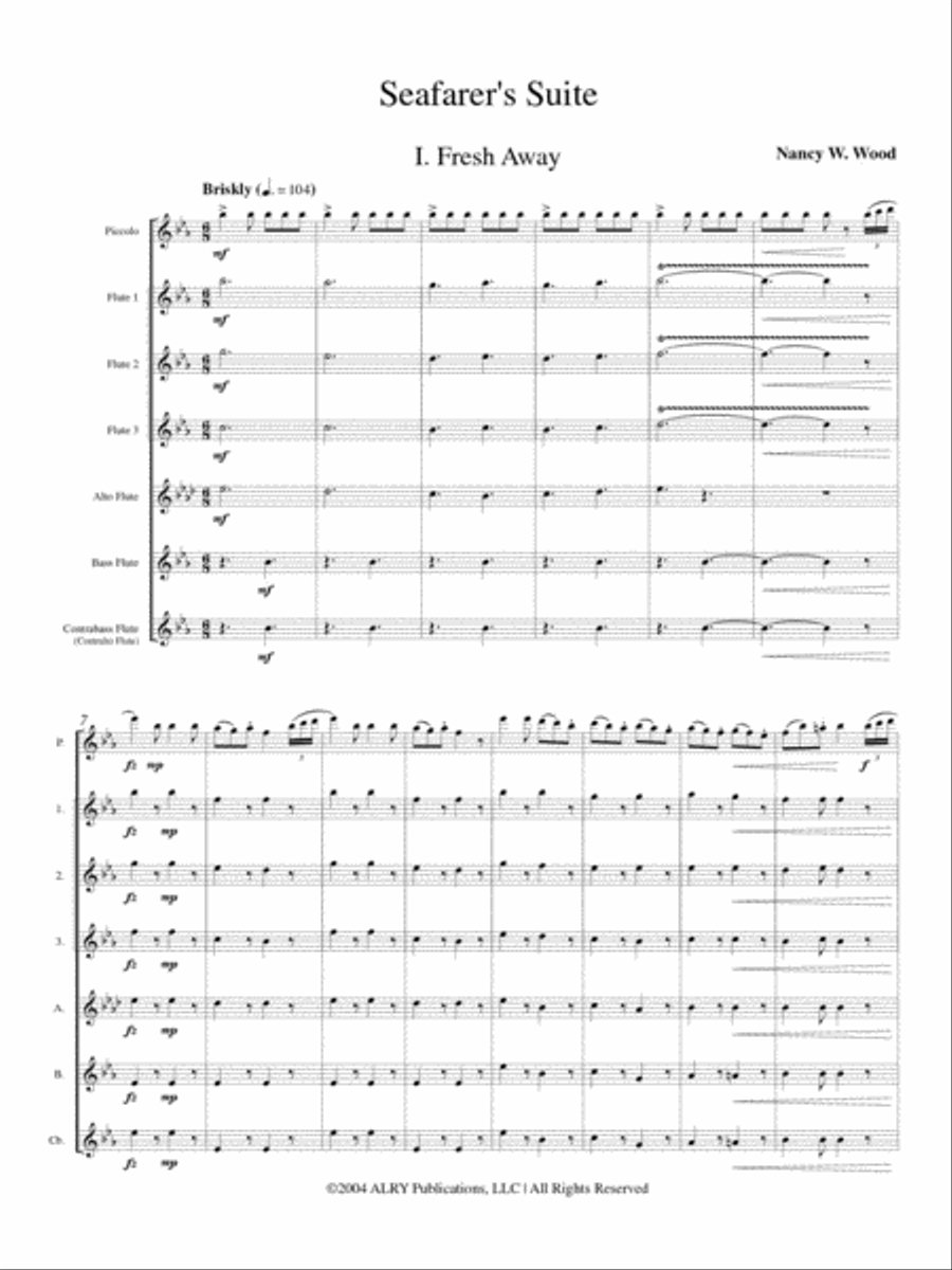Seafarer's Suite for Flute Choir Flute Choir scores gallery preview page 2