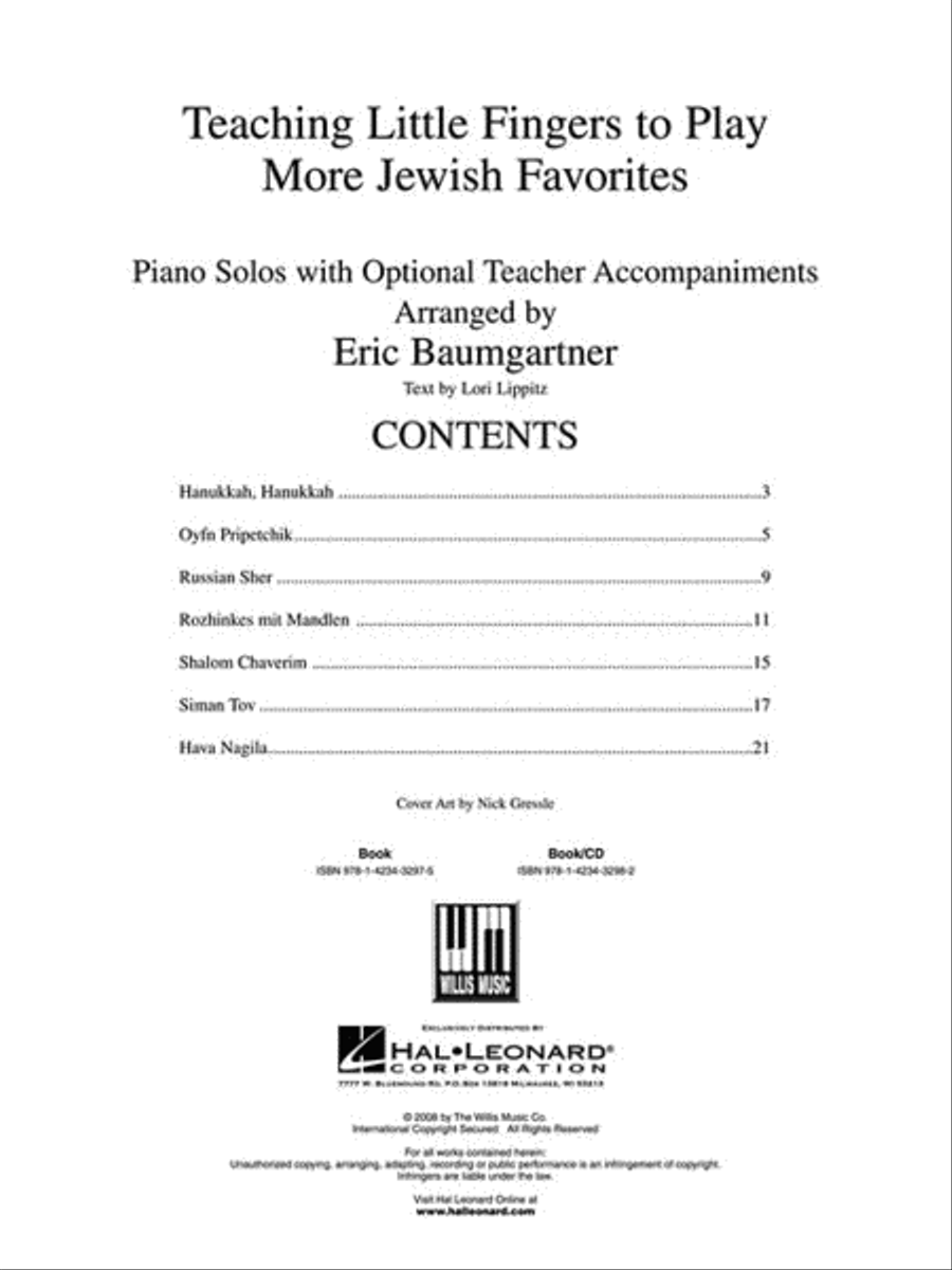 Teaching Little Fingers to Play More Jewish Favorites Piano Method scores gallery preview page 2