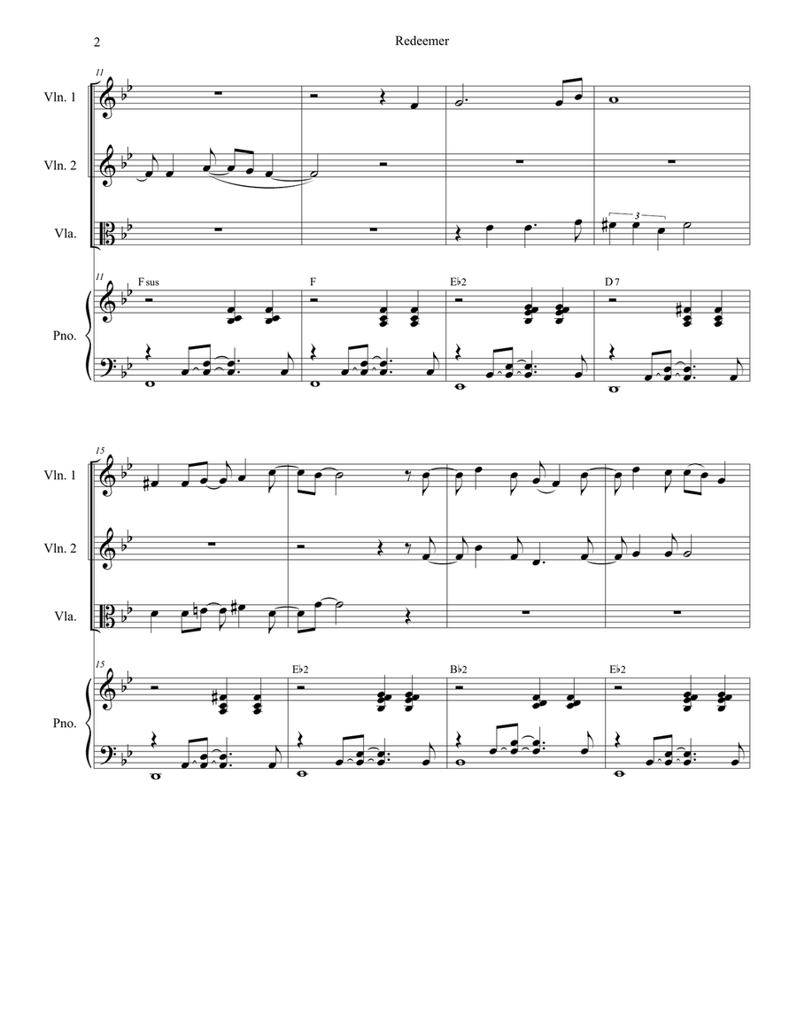 Redeemer String Quartet scores gallery preview page 2