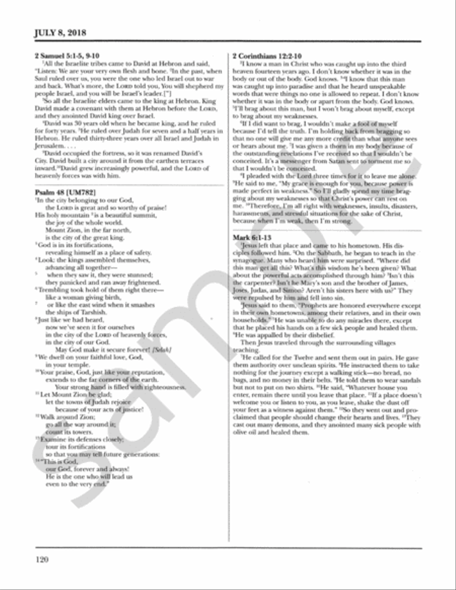United Methodist Music & Worship Planner 2017-2018 CEB Choir scores gallery preview page 3