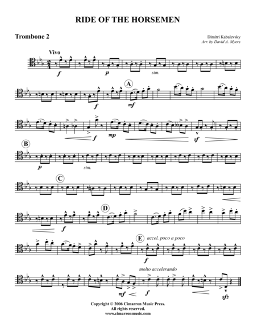 Ride of the Horseman Large Ensemble scores gallery preview page 6