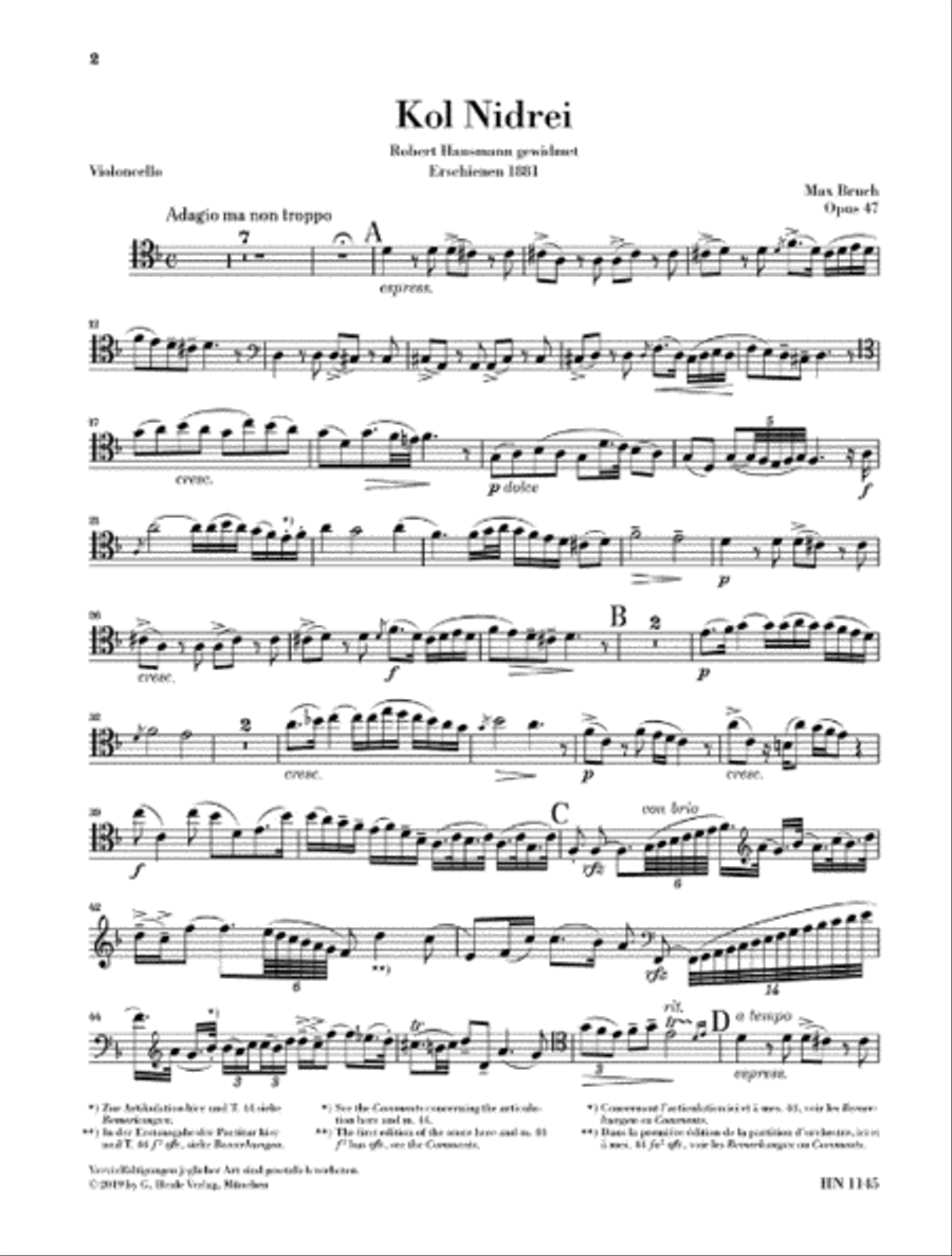 Kol Nidrei, Op. 47 Kol Nidrei, Op. 47 Piano Accompaniment scores gallery preview page 5