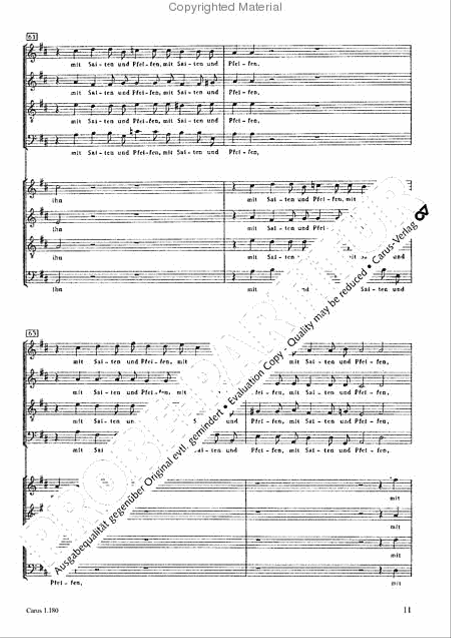 Lobet den Herren in seinem Heiligtum 4-Part scores gallery preview page 12