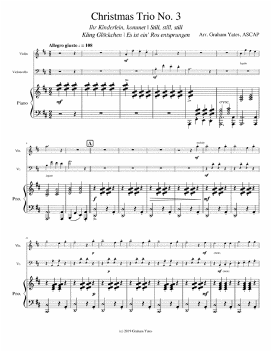 Christmas Trio No. 3 Piano Trio scores gallery preview page 3