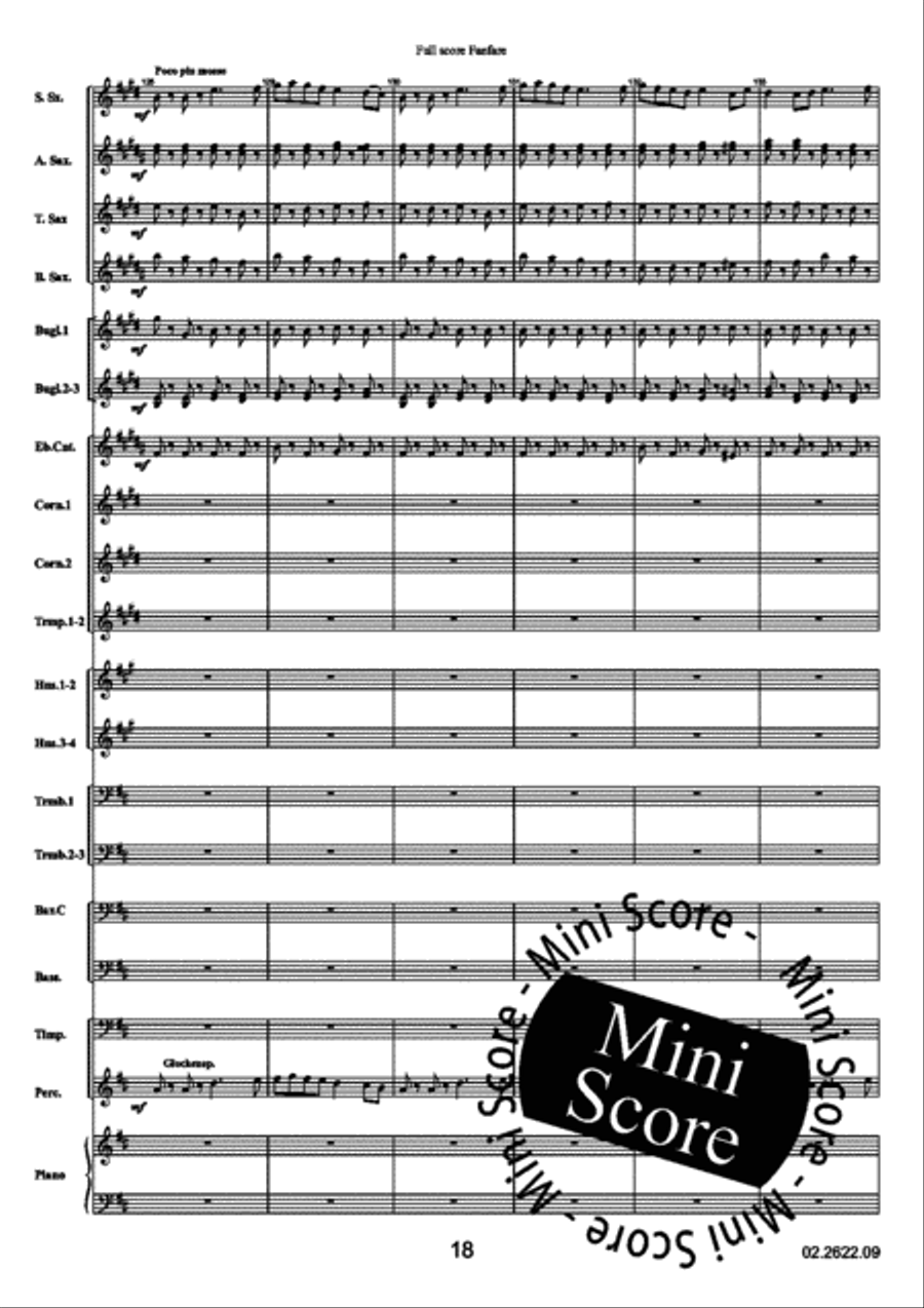 Reflections Over a Norwegian Fanfare Band scores gallery preview page 22