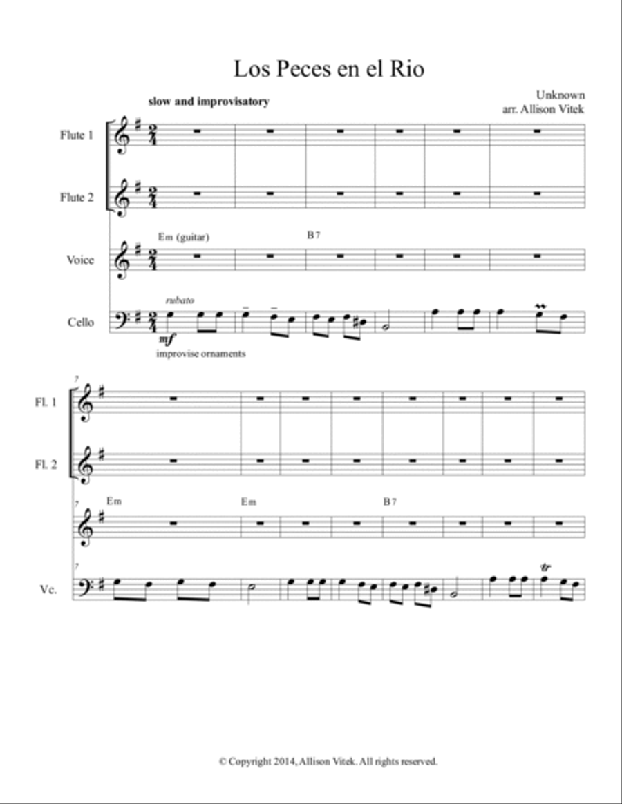 Los Peces en el Rio Small Ensemble scores gallery preview page 4