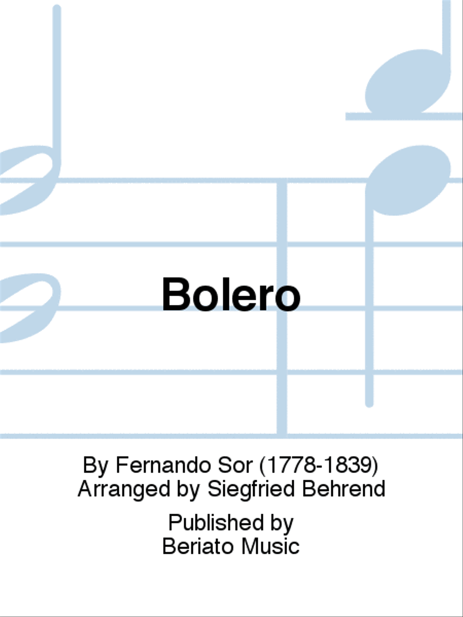 Bolero Classical Guitar scores gallery preview page 1