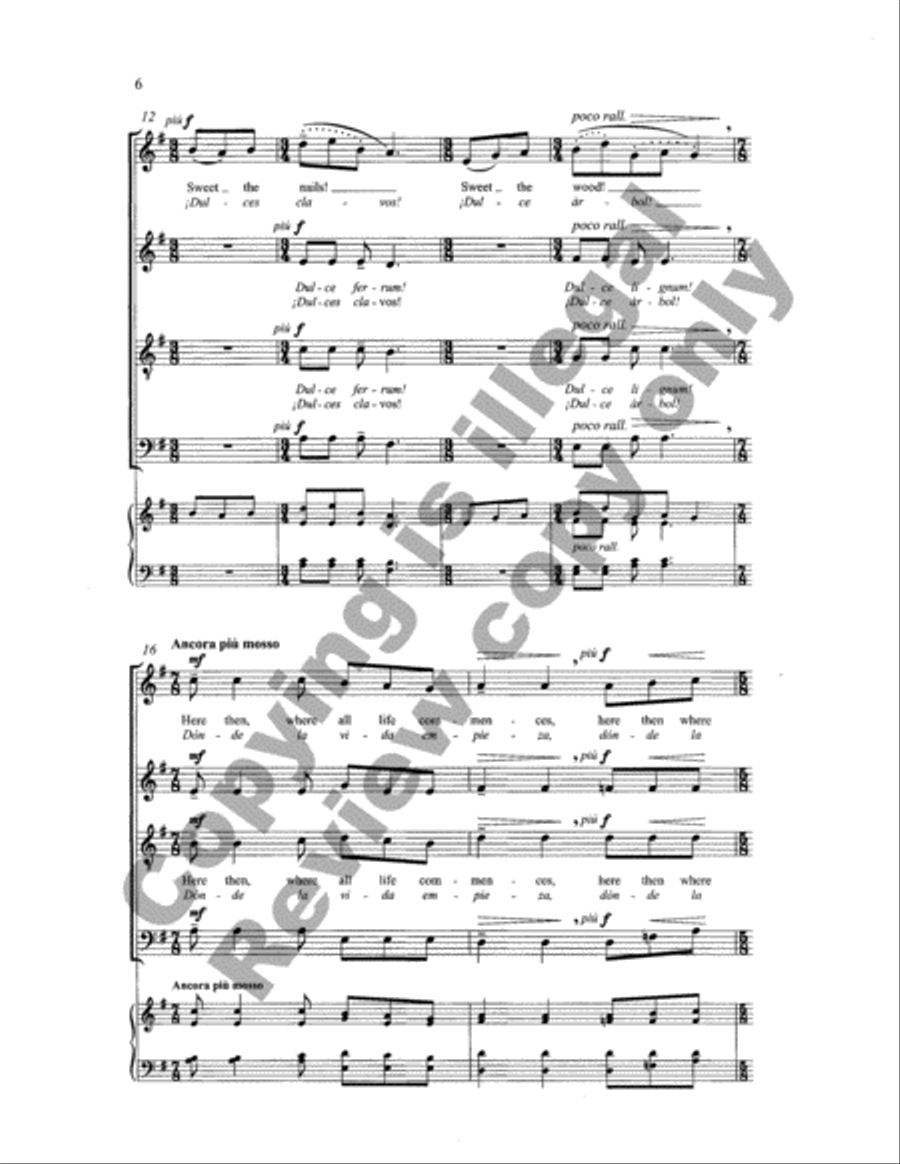 Two Miniatures for Holy Week: 1. An Hosanna Fanfare 2. Faithful Cross 4-Part scores gallery preview page 13