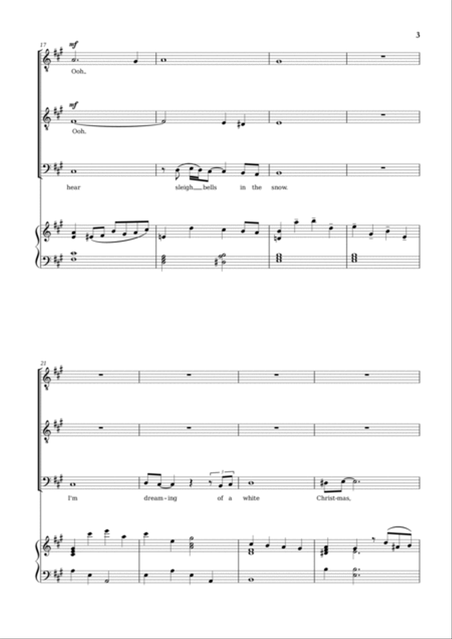 White Christmas 3-Part scores gallery preview page 3