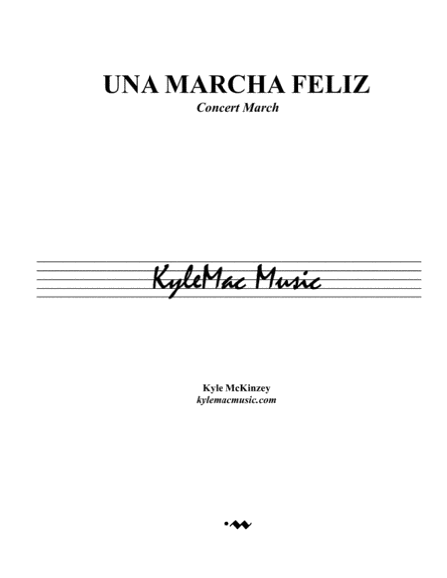 Una March Feliz Concert Band scores gallery preview page 1