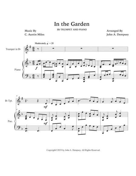 In the Garden (Trumpet and Piano) image number null