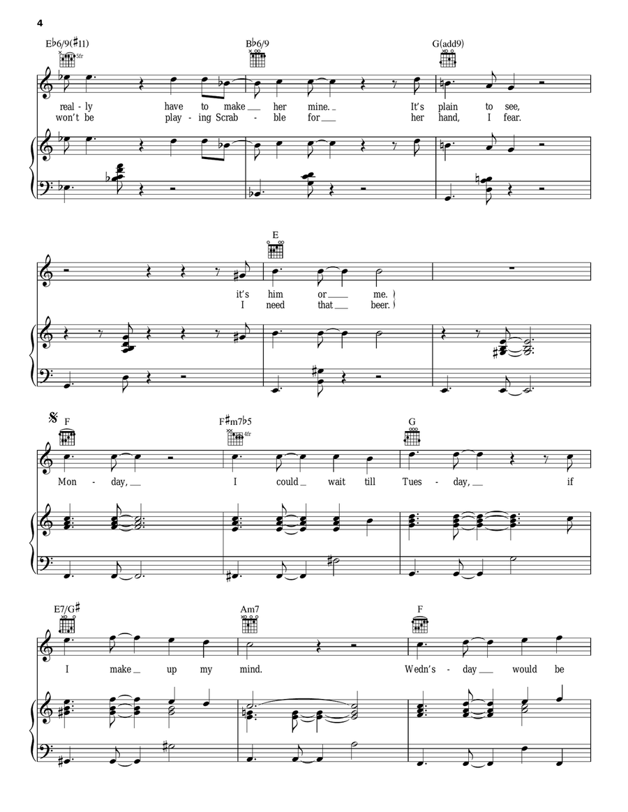 Seven Days Seven Days Piano, Vocal, Guitar scores gallery preview page 4
