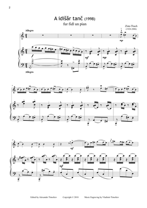 A idišăr tanč, for Violin and Piano (1998)