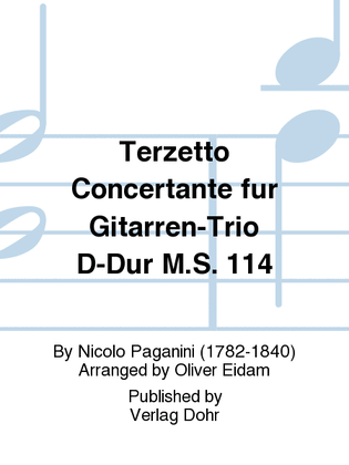 Book cover for Terzetto Concertante D-Dur M.S. 114 (für Gitarren-Trio)