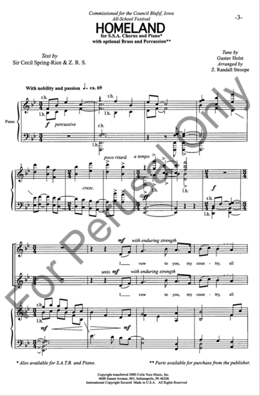 Homeland (Choral Score) Homeland (Choral Score) SSA scores gallery preview page 2