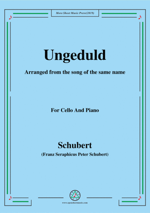 Book cover for Schubert-Ungeduld,for Cello and Piano