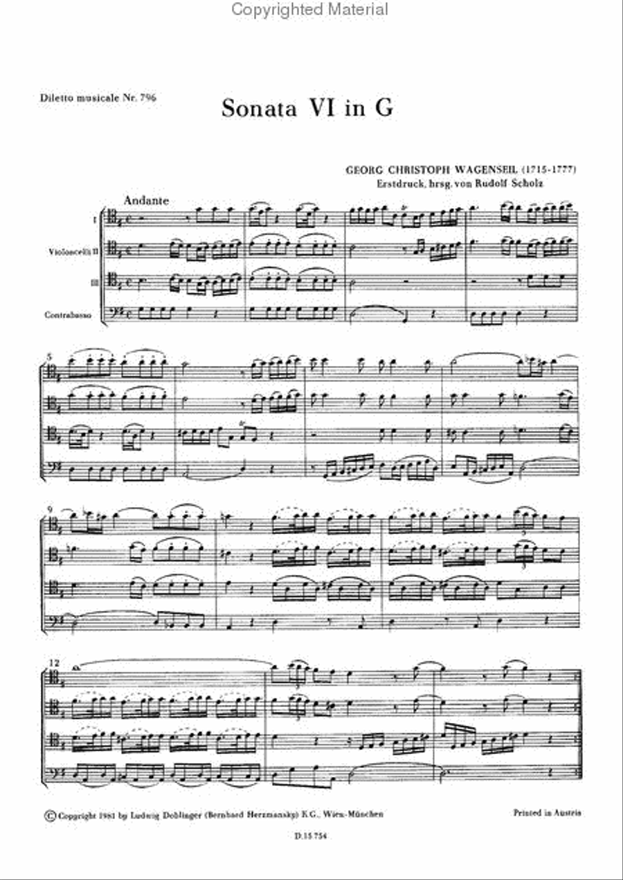 Sonate 6 G-Dur Score and Part scores gallery preview page 2