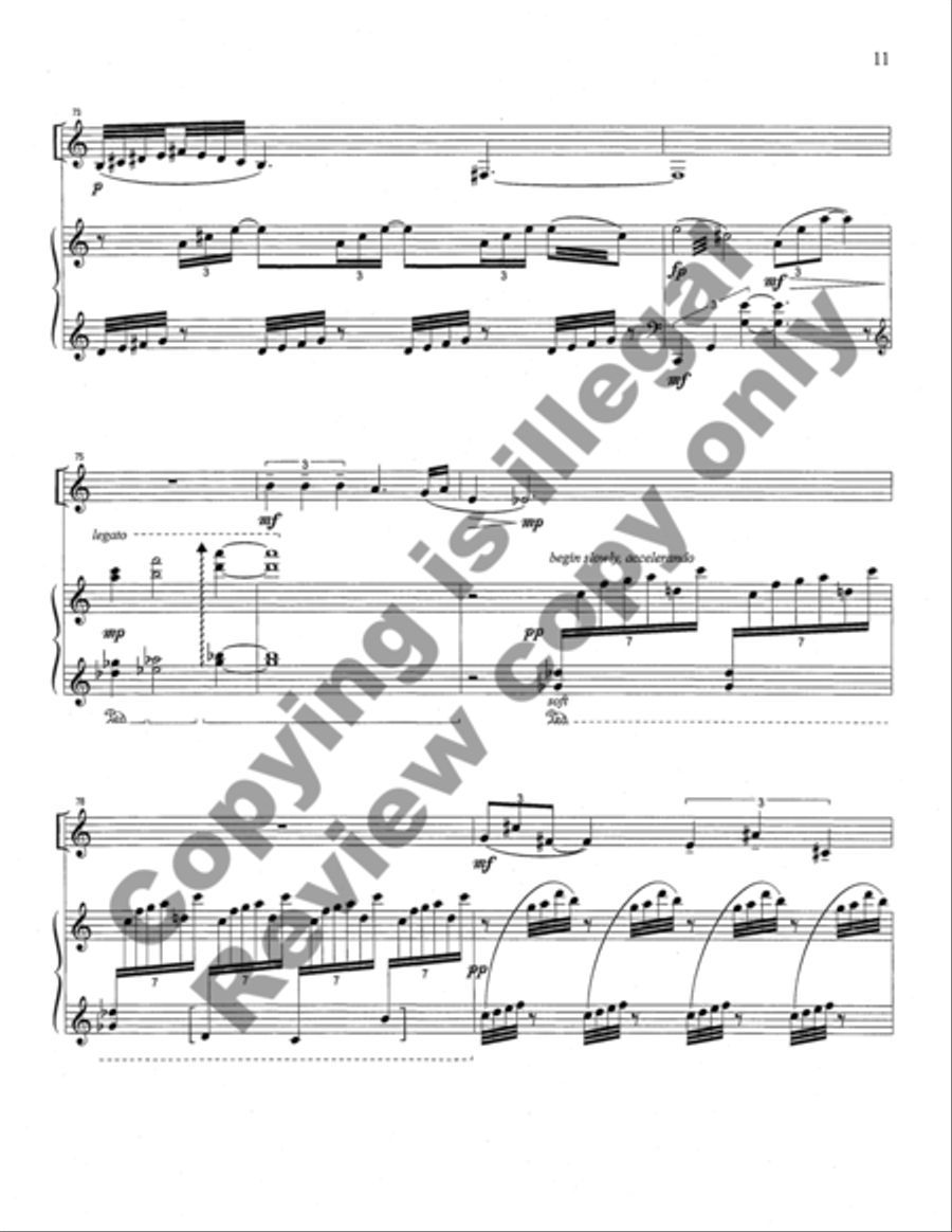 Song without Words for Clarinet and Piano Clarinet Solo scores gallery preview page 28