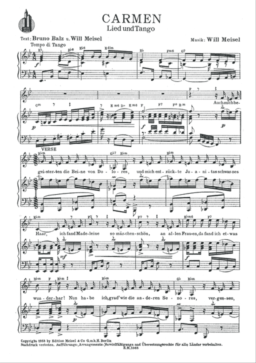 Carmen Piano, Vocal scores gallery preview page 2