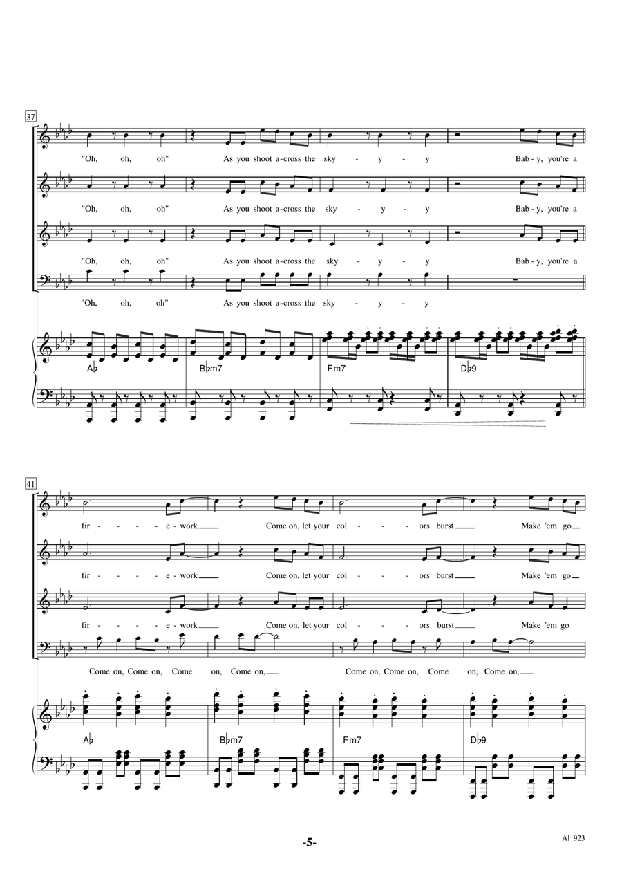 Firework Firework Choir scores gallery preview page 5