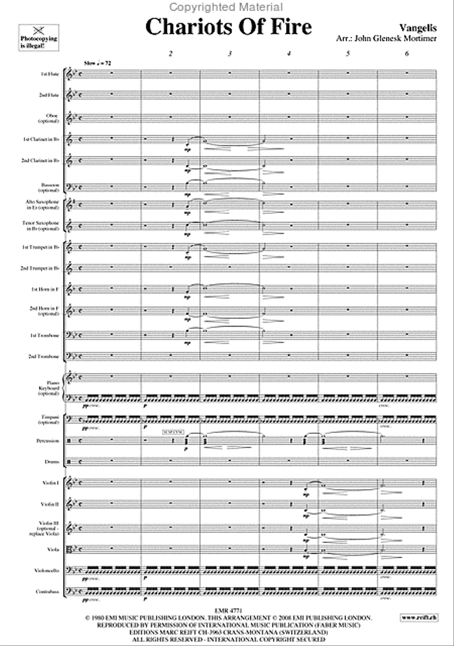 Chariots Of Fire Orchestra scores gallery preview page 3