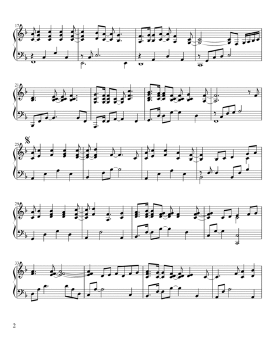 Sunset Piano Solo scores gallery preview page 2