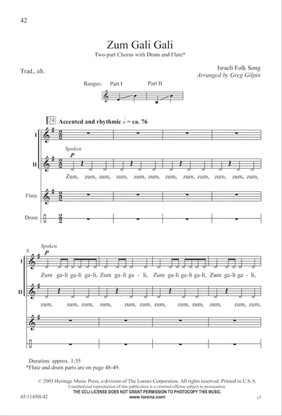 We Sing the World Around We Sing the World Around 2-Part scores gallery preview page 43