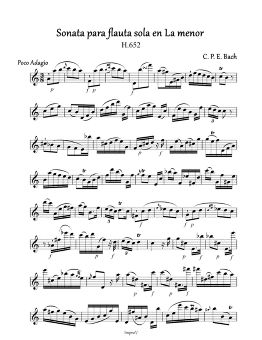 Flute Sonata in A minor H.562