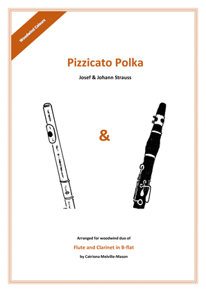 Book cover for Pizzicato Polka (Flute & Clarinet Duet)