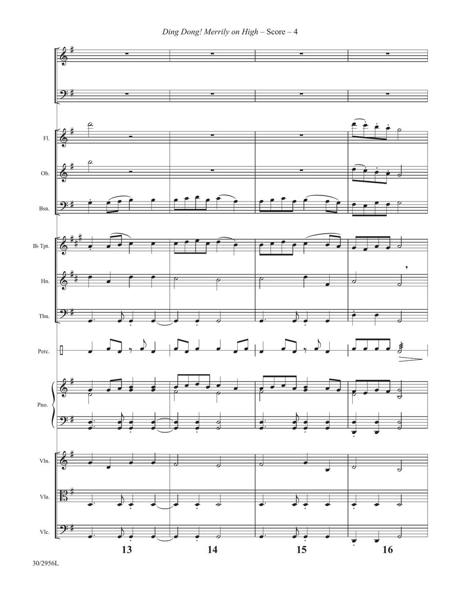 Ding Dong! Merrily on High - Instrumental Ensemble Score and Parts Set of Parts scores gallery preview page 6