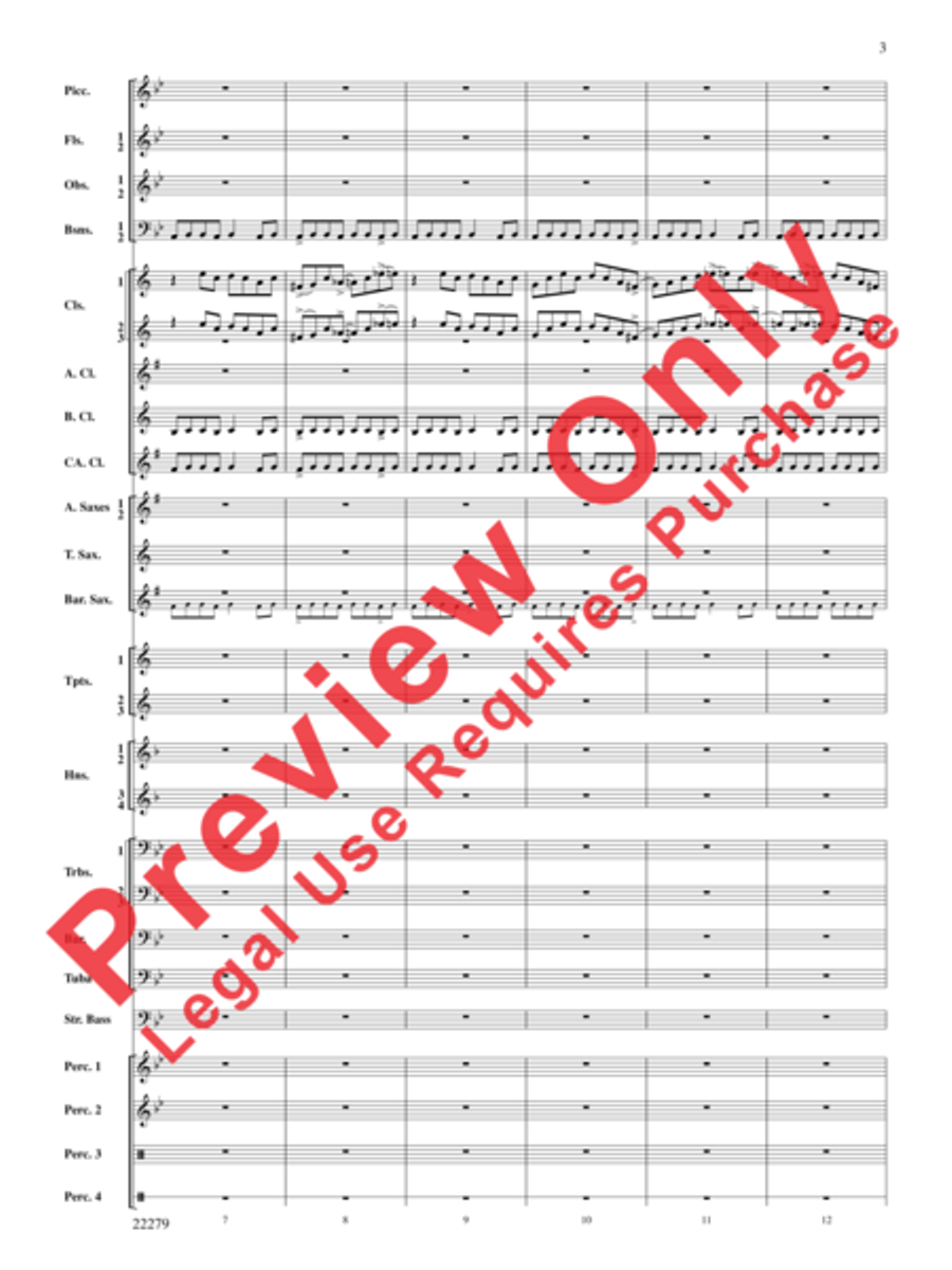 Bayou Breakdown Concert Band scores gallery preview page 4