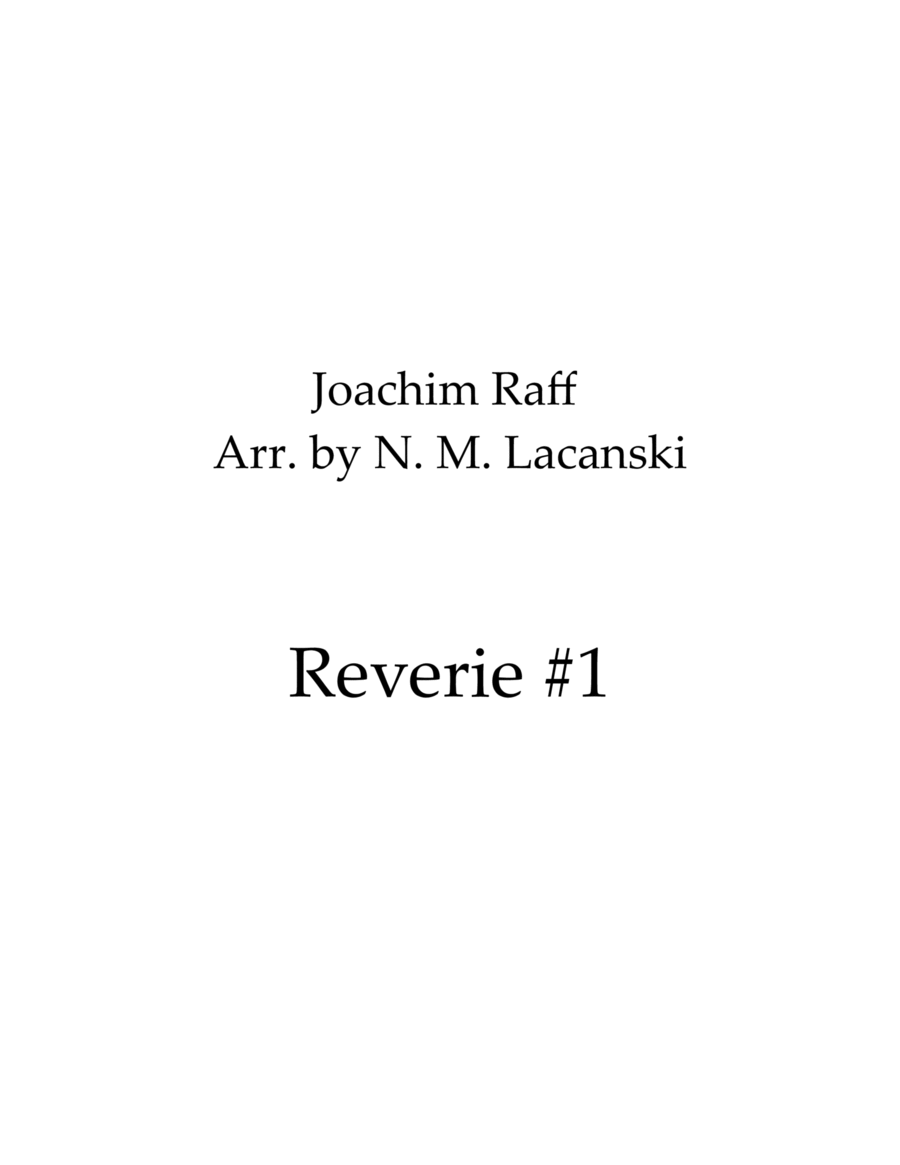 Reverie #1 Reverie #1 Violin Solo scores gallery preview page 1
