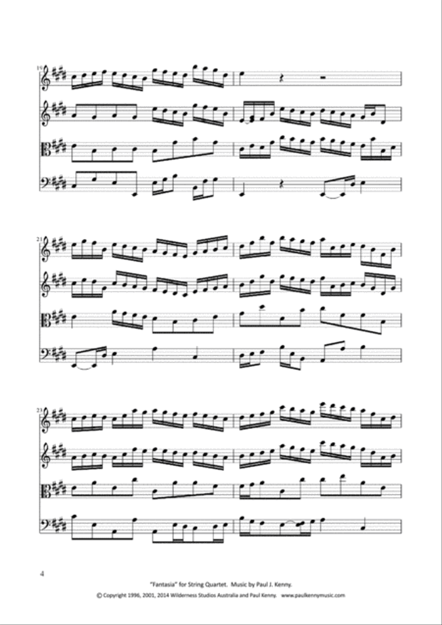 Fantasia for Strings by Paul Kenny - String Quartet / String Orchestra String Quartet scores gallery preview page 5