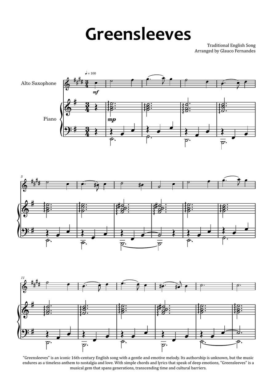 Greensleeves Greensleeves Chamber Music scores gallery preview page 1