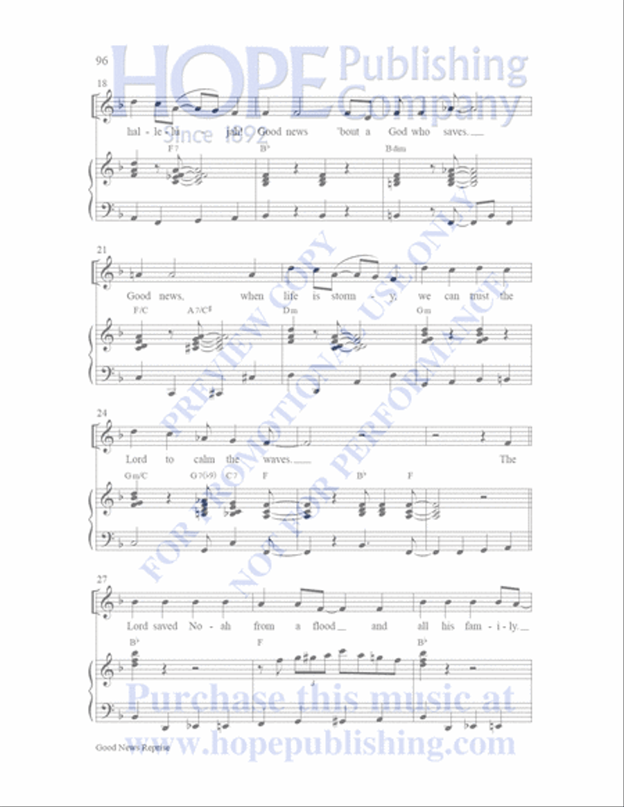 Sailor's Bible Children's Choir scores gallery preview page 97