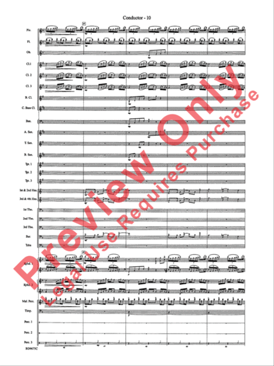 Twelve Seconds to the Moon Concert Band scores gallery preview page 13