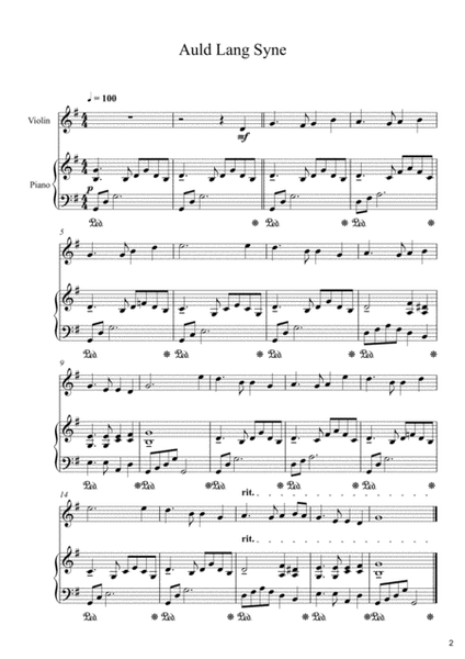 10 Christmas Songs For Violin & Piano Vol. 2