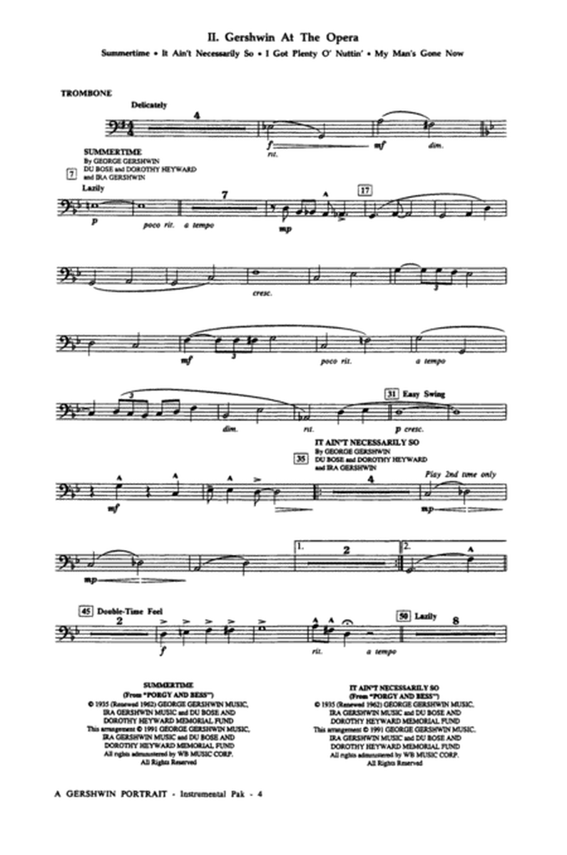 A Gershwin Portrait! The Music of George and Ira Gershwin: 1st Trombone