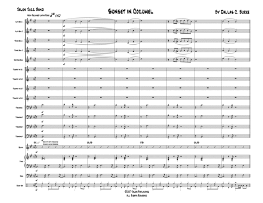Sunset In Cozumel Jazz Ensemble scores gallery preview page 2