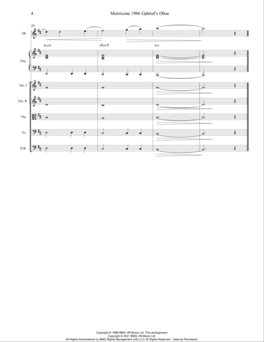 Gabriel's Oboe Gabriel's Oboe Piano scores gallery preview page 4