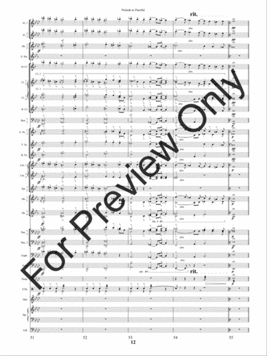 Prelude to Parsifal (Score) Concert Band scores gallery preview page 15