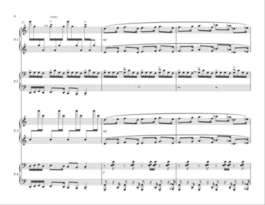 Deck the Halls Piano Eight-Hands Small Ensemble scores gallery preview page 6