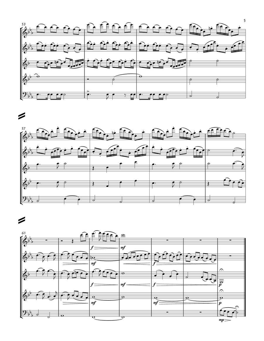 Test Drive Woodwind Quintet scores gallery preview page 5