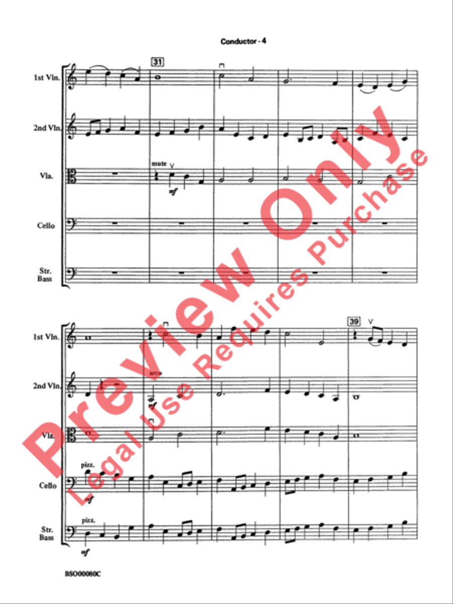 Fantasia for Strings String Orchestra scores gallery preview page 6