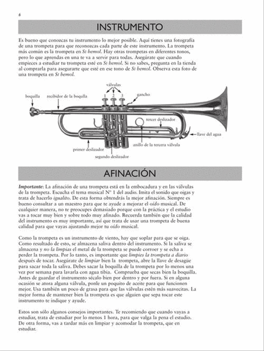Primer Nivel: Aprende Trompeta Facilmente Trumpet Solo scores gallery preview page 6